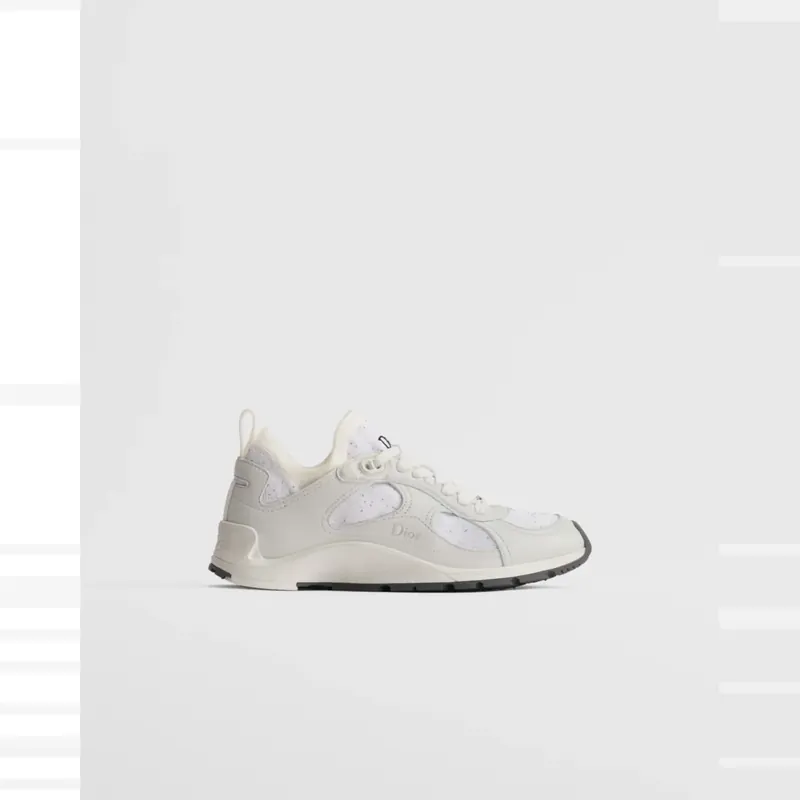 White Lambskin and White Sequin-Embroidered Knit