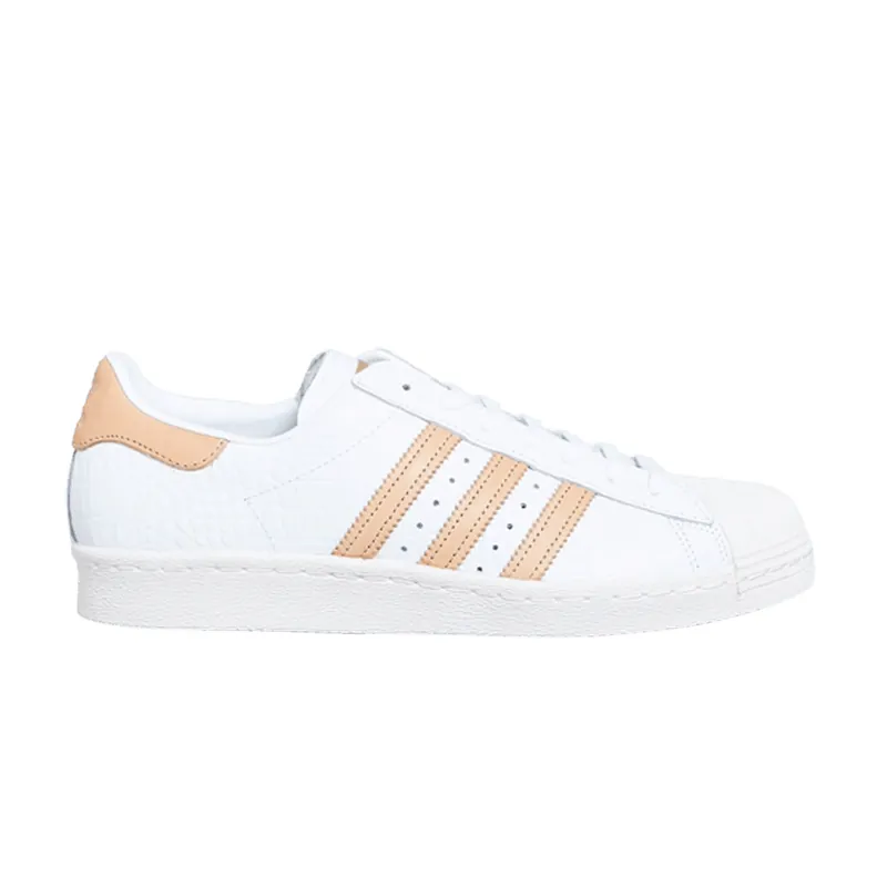 Adidas White/White/Gold Metallic