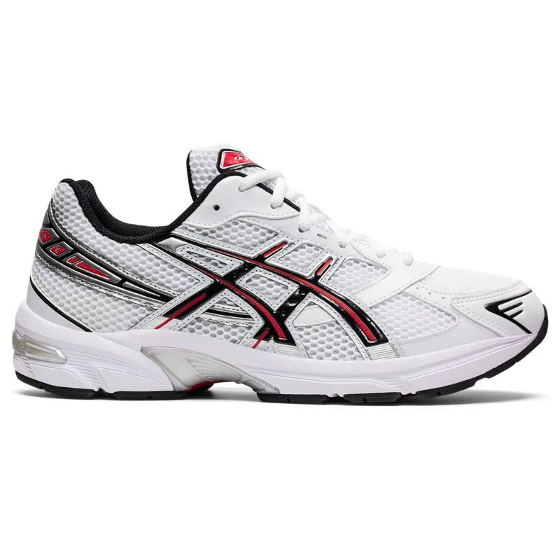 Asics White Electric Red