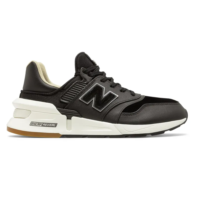 New Balance Black Saffiano Leather
